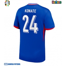 Camisa de Futebol França Ibrahima Konate #24 Equipamento Principal Europeu 2024 Manga Curta